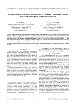 Semantic Analysis and Theme Determination of Vietnamese