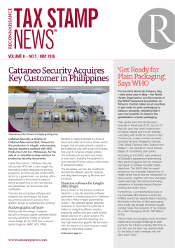 Tax Stamp News - Reconnaissance