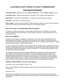 CLACKAMAS COUNTY BOARD OF COUNTY COMMISSIONERS