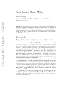 Scalar Decay in Chaotic Mixing