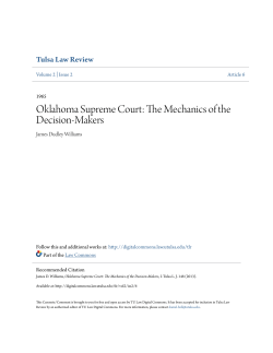 Oklahoma Supreme Court: The Mechanics of the Decision