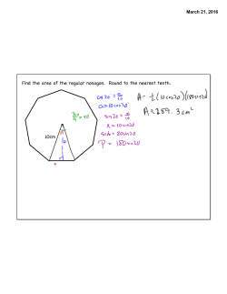 Find the area of the regular nonagon. Round to the nearest tenth