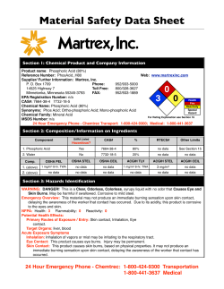 Material Safety Data Sheet