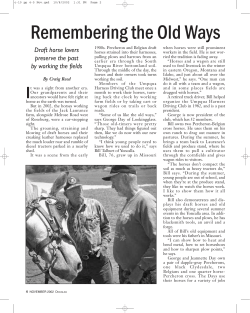 Remembering the Old Ways