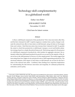 Technology-skill complementarity in a globalized world