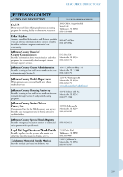 JeFFerson county - Florida Department of Elder Affairs