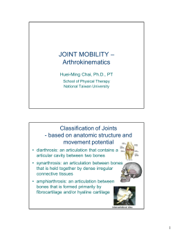 Arthrokinematics - National Taiwan University