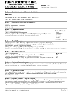 Material Safety Data Sheet