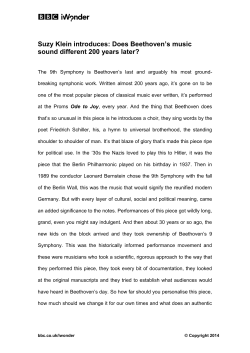 Suzy Klein introduces: Does Beethoven`s music sound different 200