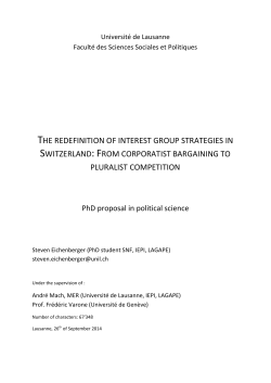 the redefinition of interest group strategies in switzerland:from