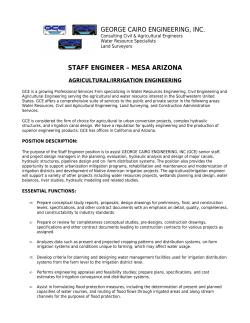 Staff Engineer - George Cairo Engineering, Inc.