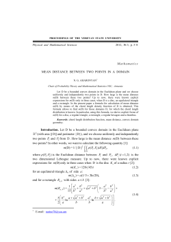 Mean Distance Between Two Points in a Domain