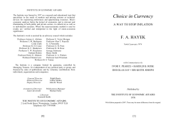 Choice in Currency - Institute of Economic Affairs