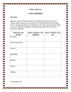 Pattern Guide for To Kill a Mockingbird Directions