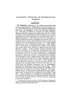 quarterly chronicle of microscopical science.1