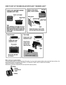 HOW TO SET UP THE MINI SOLAR SPOTLIGHT &ldquo;WUNDER LIGHT&rdquo;