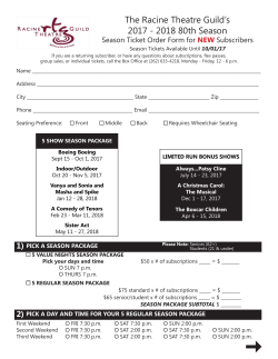 The Racine Theatre Guild`s 2017