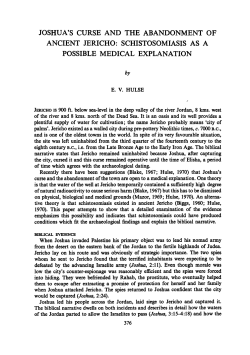 joshua`s curse and the abandonment of ancient jericho