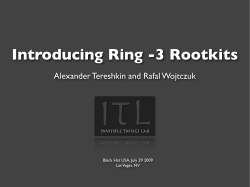 Introducing Ring -3 Rootkits