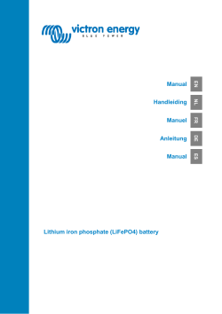 Lithium iron phosphate (LiFePO4) battery Manual