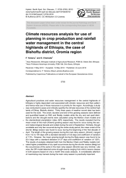 Climate resources analysis for use of planning in crop production