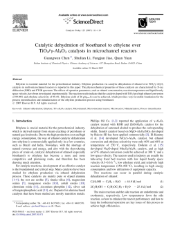 Catalytic dehydration of bioethanol to ethylene over TiO2/g