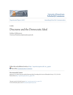 Discourse and the Democratic Ideal