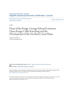 George Edward Lemmon, Open Range Cattle Ranching and the