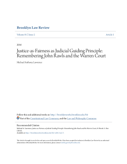 Justice-as-Fairness as Judicial Guiding Principle