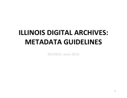 illinois digital archives: metadata guidelines