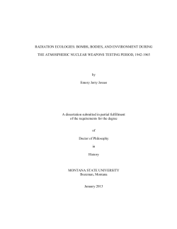 Radiation Ecologies: Bombs, Bodies, and