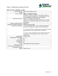 SBAC - Sample Items - Grade 7 Math