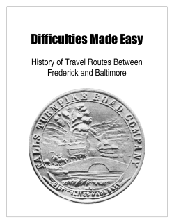 Difficulties Made Easy - Maryland National Road Association