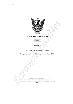 LAWS OF SARAWAK - Sarawak LawNet