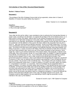 Civil Liberties in Time of War