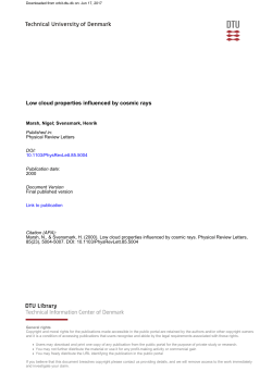 Low cloud properties influenced by cosmic rays