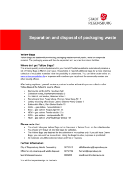 Separation and disposal of packaging waste