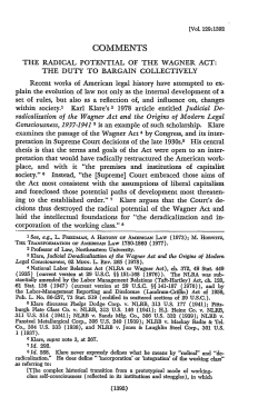 The Radical Potential of the Wagner Act