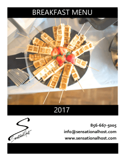 Social Catering Breakfast Menu