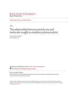 The relationship between particle size and molecular weight in