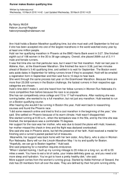 Runner makes Boston qualifying time