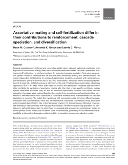 Assortative mating and self-fertilization differ in