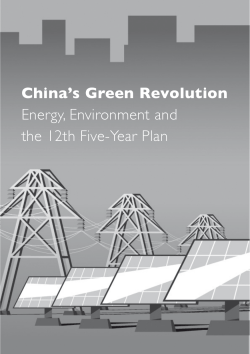 China`s Green Revolution Energy, Environment and the 12th Five
