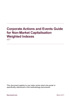 Corporate Actions and Events Guide for Non-Market