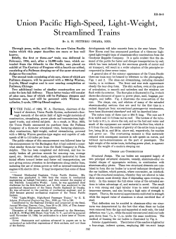 Union Pacific High-Speed, Light-Weight, Streamlined Trains