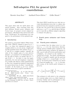 Self-adaptive PLL for general QAM constellations. - GIPSA-Lab