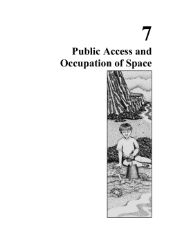 7. Public Access and Occupation of Space