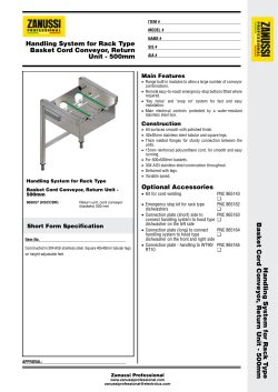 Basket Cord Conveyor, Return Unit - 500mm