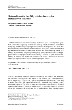 Rationality on the rise: Why relative risk aversion