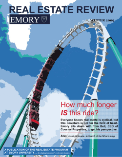 real estate review - Emory Goizueta Business School Intranet